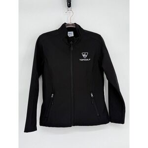 HPI Direct Topgolf Womens Softshell Jacket Black Full Zip Fleece Lined Medium